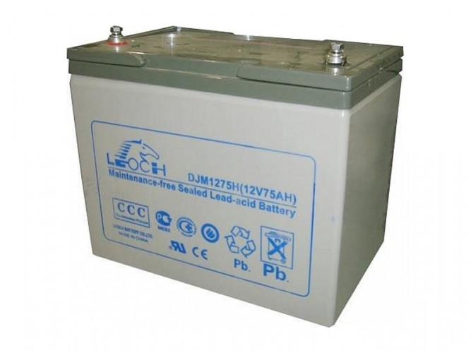 Аккумулятор Leoch DJM1275H (12 В, 75 Ач) в Хабаровске