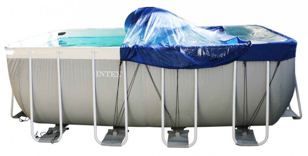 Тент для прямоугольного бассейна Intex/Bestway с надувной подушкой "Фиеста" в Хабаровске