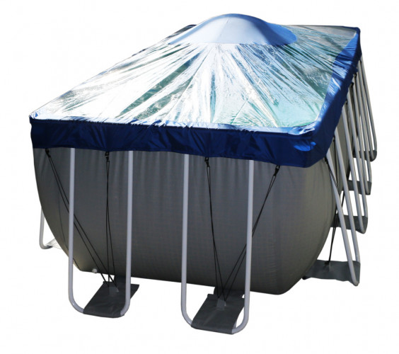 Тент для прямоугольного бассейна Intex/Bestway с надувной подушкой "Фиеста" в Хабаровске