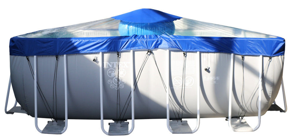 Тент для прямоугольного бассейна Intex/Bestway с надувной подушкой "Фиеста" в Хабаровске