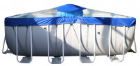 Тент для прямоугольного бассейна Intex/Bestway с надувной подушкой "Фиеста" в Хабаровске