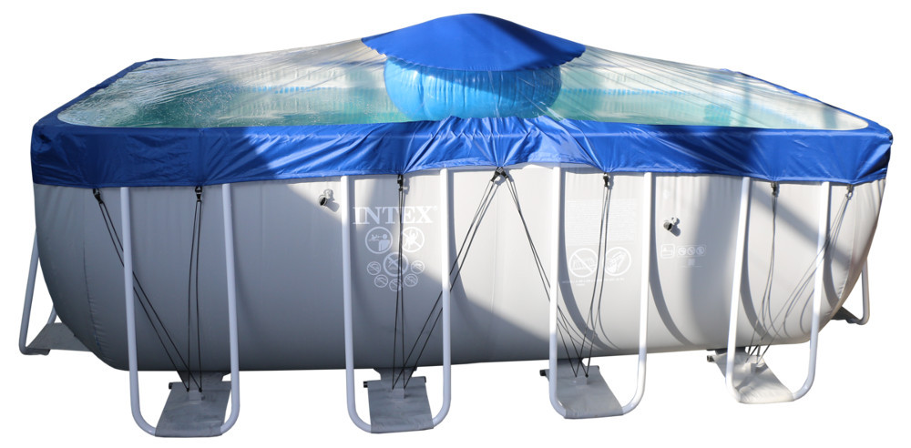Тент для прямоугольного бассейна Intex/Bestway с надувной подушкой "Фиеста" в Хабаровске