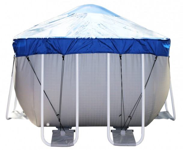 Тент для прямоугольного бассейна Intex/Bestway с надувной подушкой "Фиеста" в Хабаровске