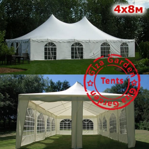 Шатер Пагода Giza Garden 4 х 8 м белый в Хабаровске