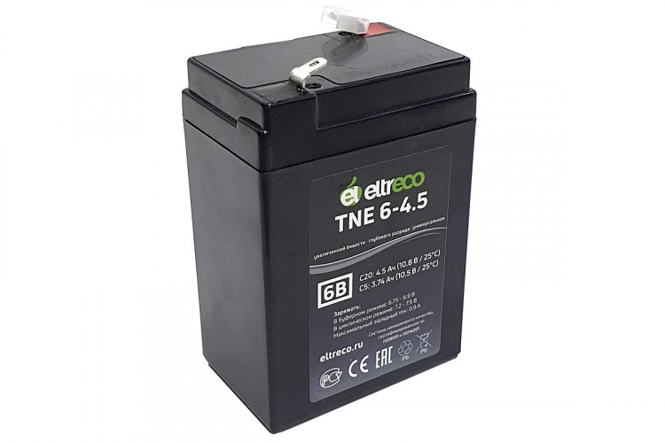 Тяговый аккумулятор Eltreco TNE6-4.5 (6V4.5A/H C20) в Хабаровске