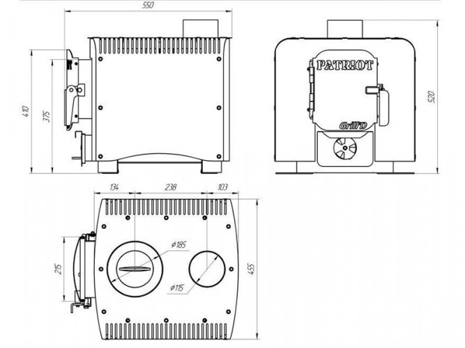 Печь длительного горения Grill’D Patriot 200 в Хабаровске
