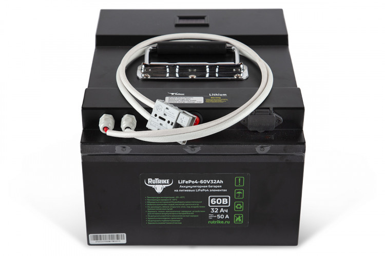 Тяговый железо-фосфатный аккумулятор RuTrike LiFePO4 60V32Ah (50А) в Хабаровске