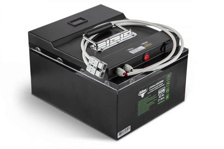 Тяговый железо-фосфатный аккумулятор RuTrike LiFePO4 60V32Ah (50А) в Хабаровске