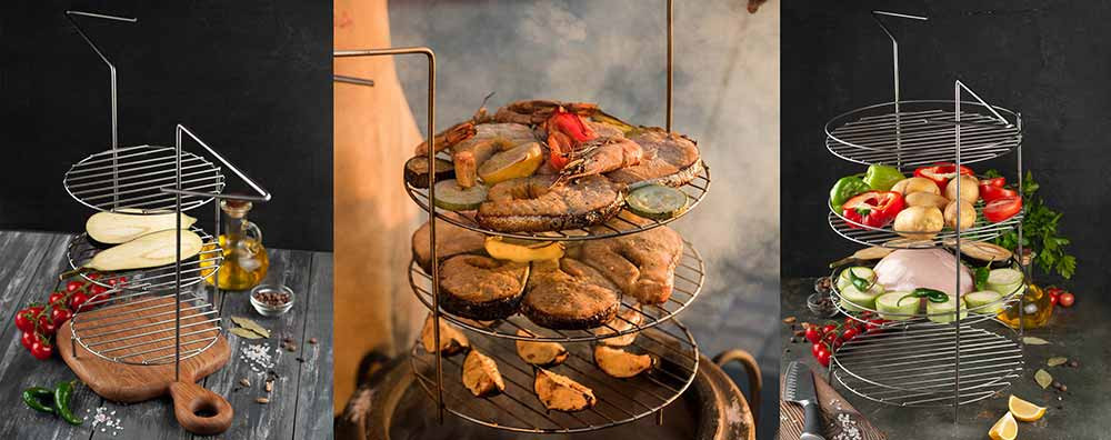 Этажерка 3-х ярусная диаметр 27 см в Хабаровске