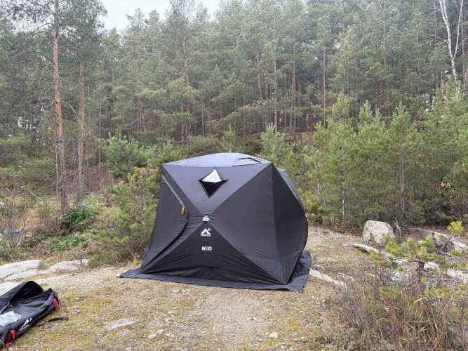 Мобильная баня-палатка МОРЖ КУБ XL NEO в Хабаровске