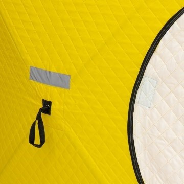 Палатка для рыбалки Helios утепл.Куб 1,5х1,5 желтый/серый в Хабаровске