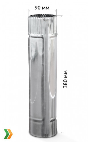 Сегмент трубы дымохода 90 мм. в Хабаровске