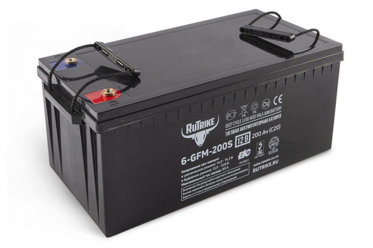 Тяговый гелевый аккумулятор RuTrike 6-GFM-200 (12V200A/H C20) в Хабаровске