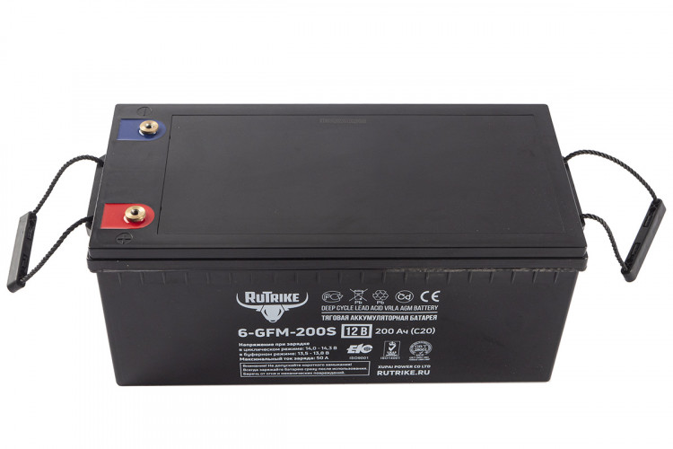Тяговый гелевый аккумулятор RuTrike 6-GFM-200 (12V200A/H C20) в Хабаровске