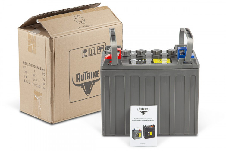 Тяговый аккумулятор RuTrike WET DT1275 (T1275) 12V100A/H C3 в Хабаровске