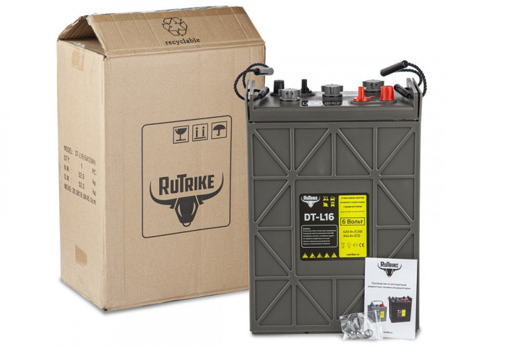 Тяговый аккумулятор RuTrike WET DTL16 (L16H-AC) 6V275A/H C3 в Хабаровске