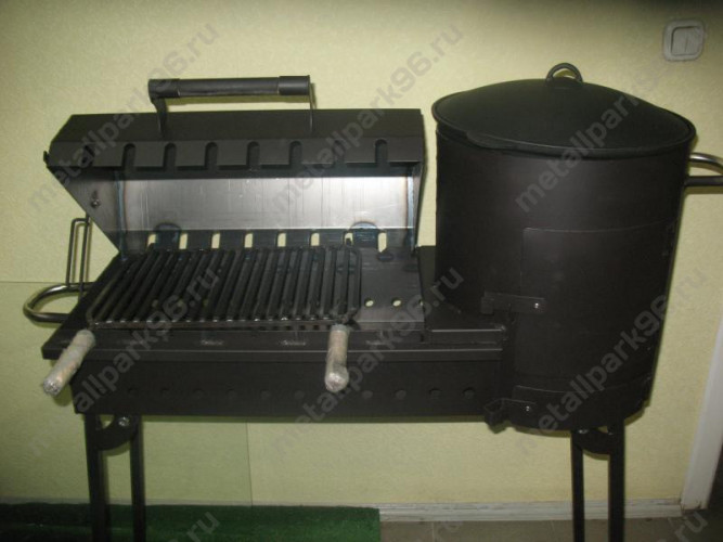 Мангал с очагом под казан и крышкой-барбекю в Хабаровске
