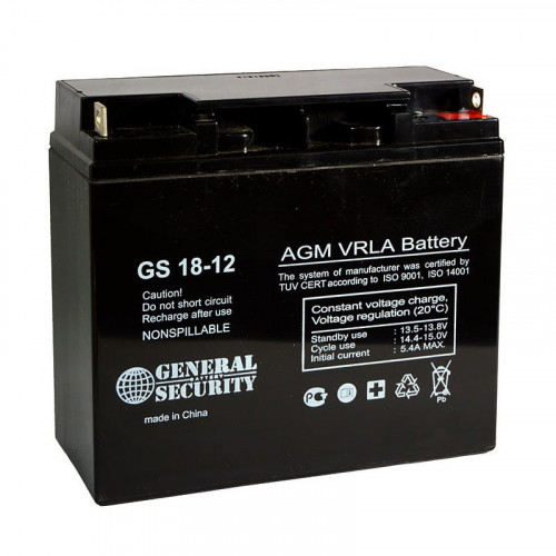 Аккумулятор General Security GS 12-18 L Kl (12 В, 18 Ач) в Хабаровске