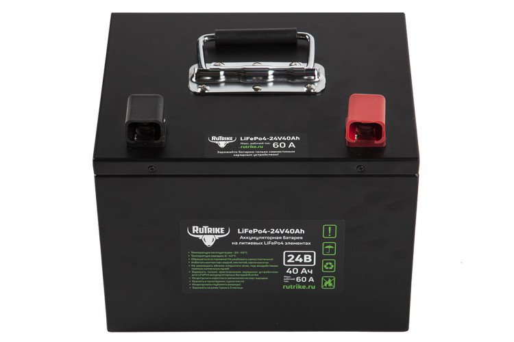 Тяговый железо-фосфатный аккумулятор RuTrike LiFePO4 24V40Ah (60A) в Хабаровске