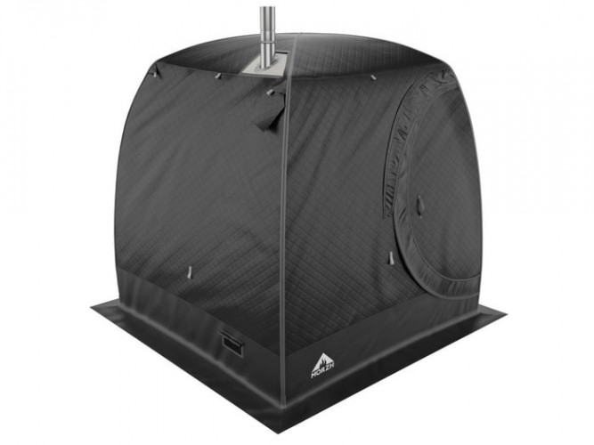 Мобильная баня-палатка МОРЖ LUX черный в Хабаровске